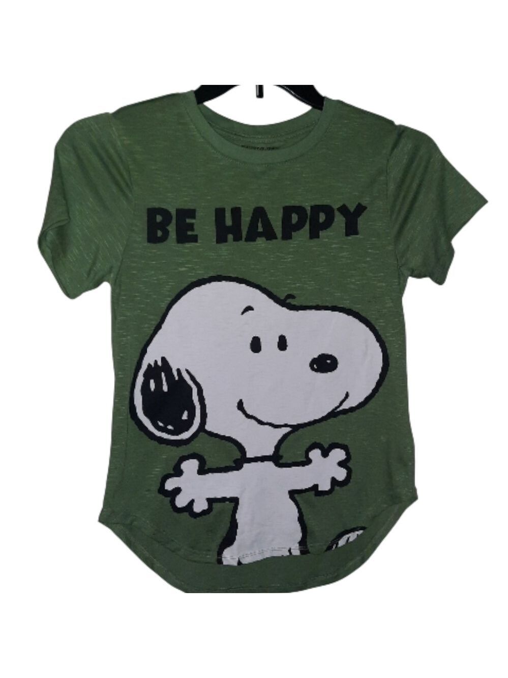 Peanuts Green Short Sleeve Tee Size Small
